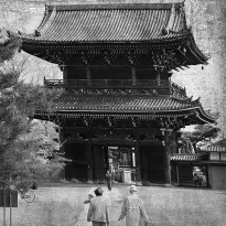 Asie, Japon, Arashiyama, Seiryoji, Shaka-do, Porte, Souvenirs de Voyages, Pixanne Photographies