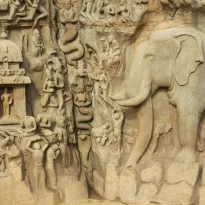 asie, inde, inde du sud, mahabalipuram, fresque, arjuna s penance, descente du gange, souvenirs de voyages, pixanne photographies