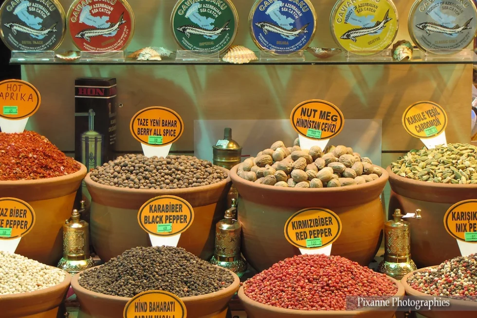 Asie, Europe, Turquie, Istanbul, Bazar Egyptien, Misir Carsisi, Epices, Caviar, Souvenirs de Voyages, Pixanne Photographies