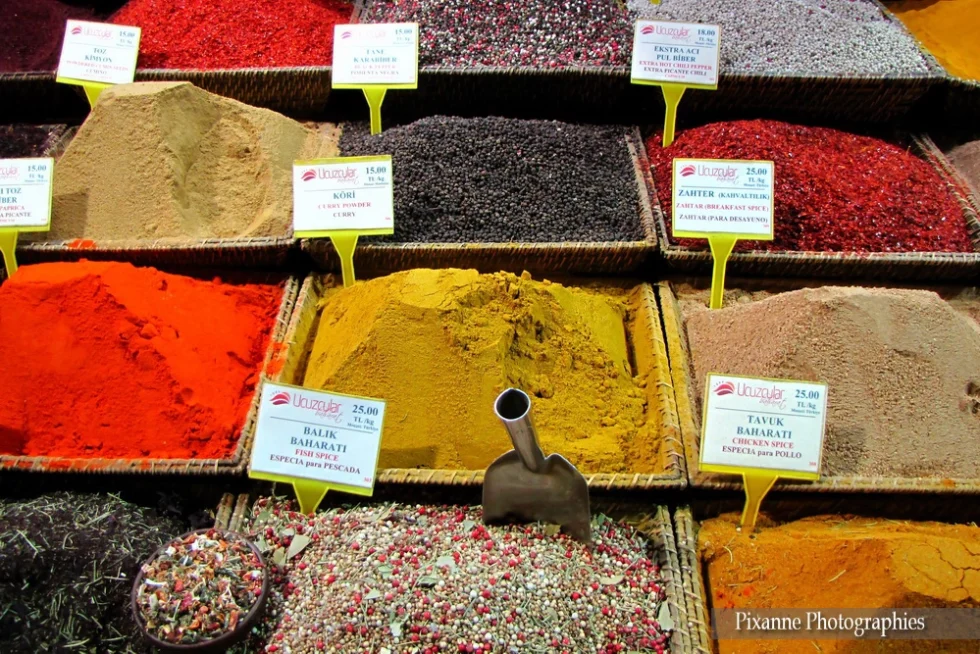 Asie, Europe, Turquie, Istanbul, Bazar Egyptien, Misir Carsisi, Epices, Souvenirs de Voyages, Pixanne Photographies
