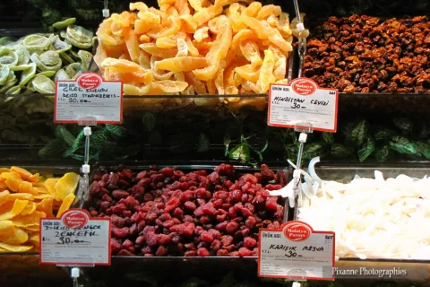 Asie, Europe, Turquie, Istanbul, Mısır Çarsısı, Bazar Egyptien, fruits secs, Souvenirs de Voyages, Pixanne Photographies