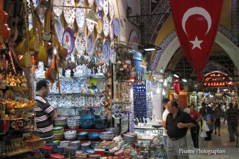 Asie, Europe, Turquie, Istanbul, Grand Bazar, Kapali Carsi, Céramiques, Souvenirs de Voyages, Pixanne Photographies
