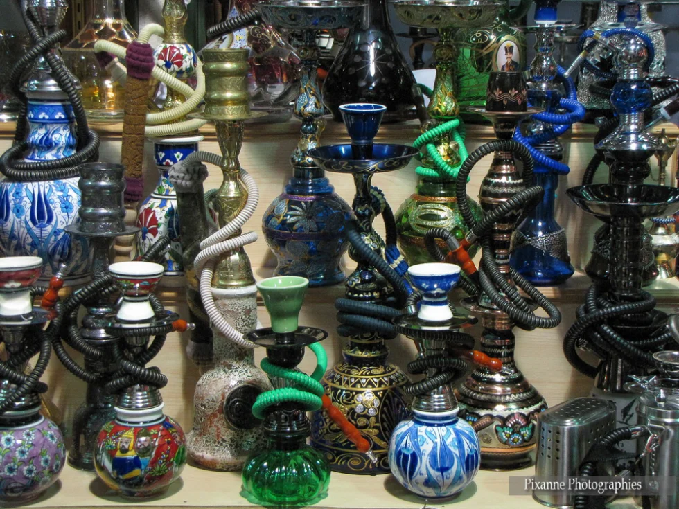 Asie, Europe, Turquie, Istanbul, Grand Bazar, Kapali Carsi, Narguilé, Souvenirs de Voyages, Pixanne Photographies