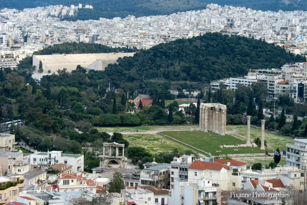 Europe, Grèce, Attique, Athènes, Acropole, Olympiéion, Temple de Zeus, Porte d'Hadrien, Souvenirs de Voyages, Pixanne Photographies