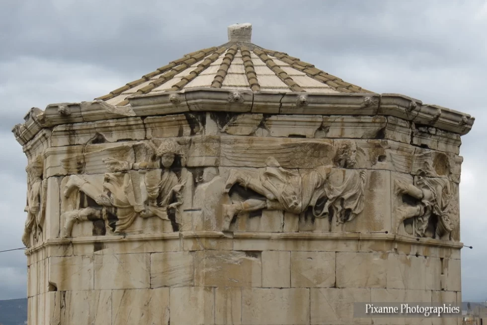 Europe, Grèce, Attique, Athènes, Agora Romaine, Tour des Vents, Souvenirs de Voyages, Pixanne Photographies