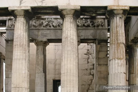 Europe, Grèce, Attique, Athènes, Ancienne Agora, Temple d'Hephaïstos, Souvenirs de Voyages, Pixanne Photographies