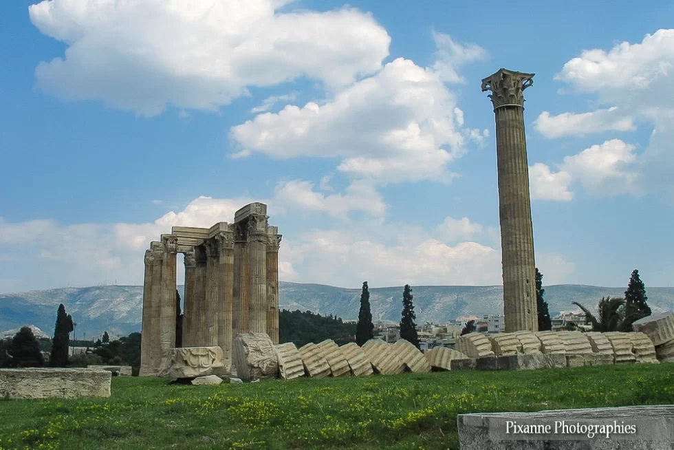 Europe, Grèce, Attique, Athènes, Olympiéion, Temple de Zeus, Souvenirs de Voyages, Pixanne Photographies