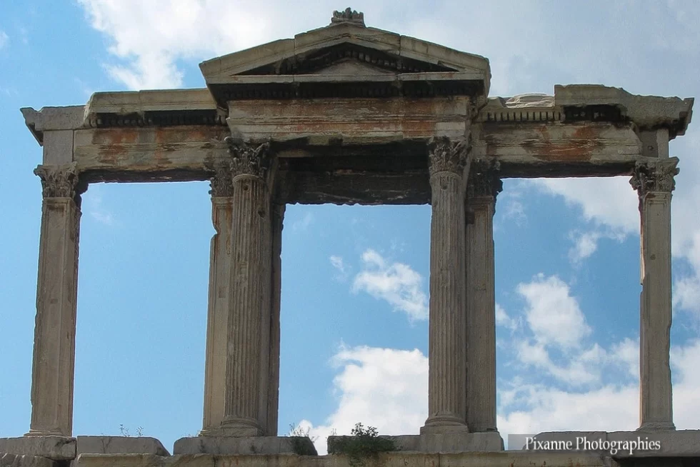 Europe, Grèce, Attique, Athènes, Porte d'Hadrien, Souvenirs de Voyages, Pixanne Photographies