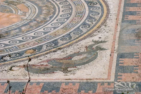 Europe, Grèce, Cyclades, Délos, Maison des Dauphins, Mosaiques, Souvenirs de Voyages, Pixanne Photographies