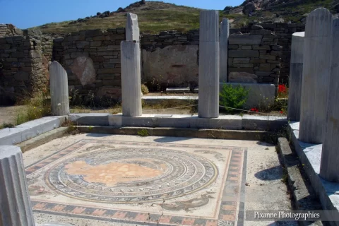 Europe, Grèce, Cyclades, Délos, Maison des Dauphins, Souvenirs de Voyages, Pixanne Photographies