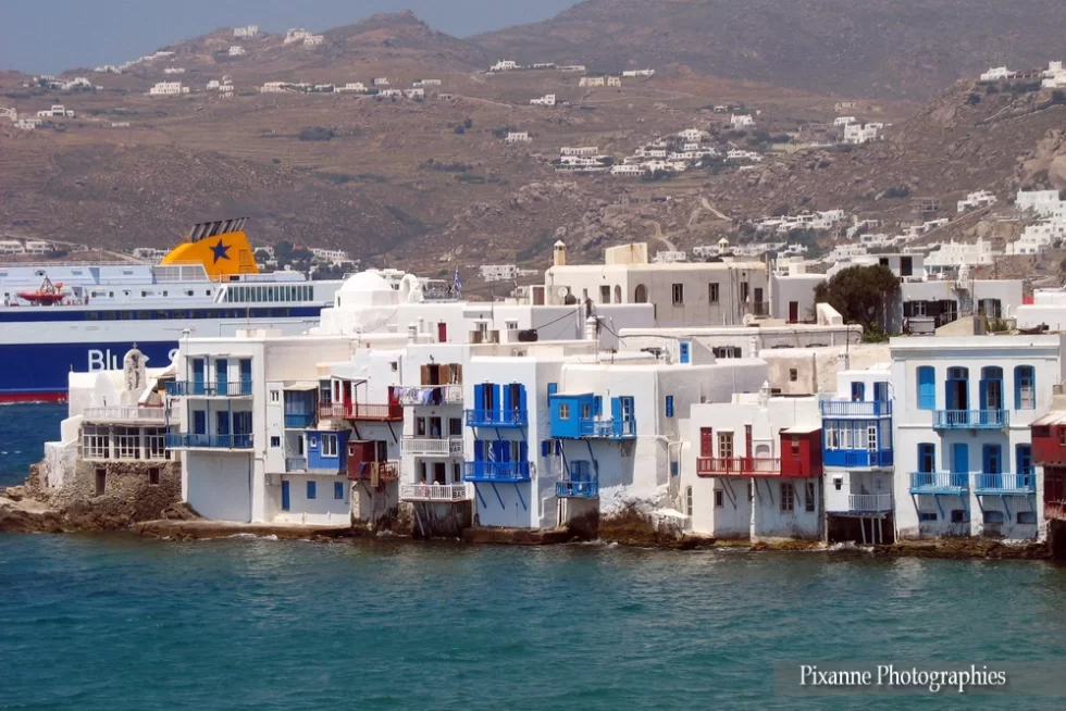 Europe, Grèce, Cyclades, Mykonos, Petite Venise, Souvenirs de Voyages, Pixanne Photographies