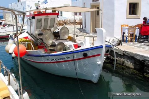 Europe, Grèce, Cyclades, Paros, Naoussa, Port, Caique, Souvenirs de Voyages, Pixanne Photographies