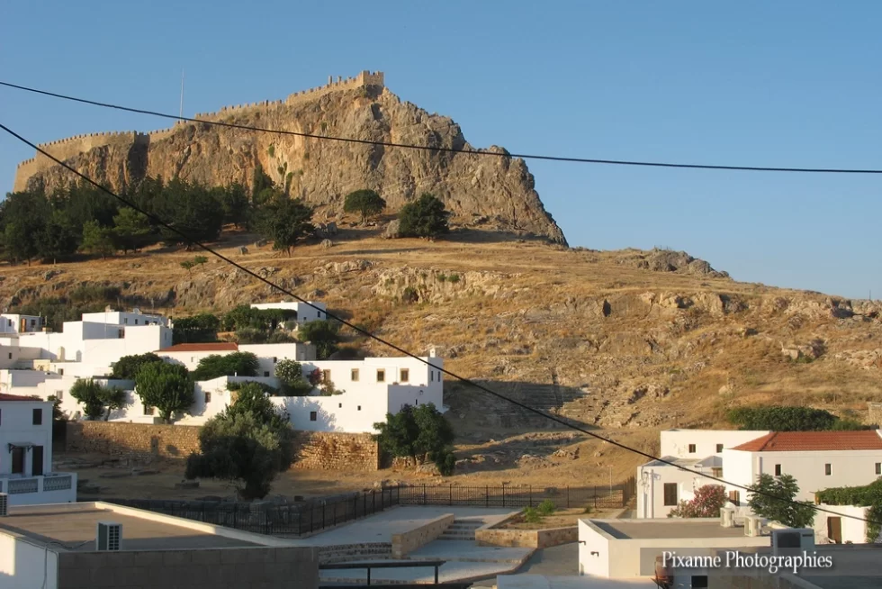 Europe, Grèce, Dodécanèse, Rhodes, Lindos, Fortifications, Acropole, Souvenirs de Voyages, Pixanne Photographies