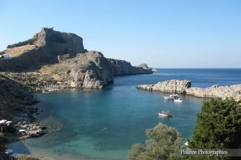 Europe, Grèce, Dodécanèse, Rhodes, Lindos, St Pauls Bay Beach, Souvenirs de Voyages, Pixanne Photographies