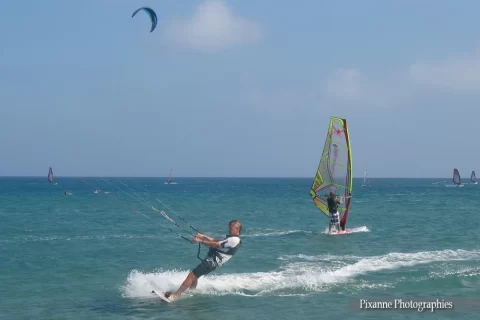 Europe, Grèce, Dodécanèse, Rhodes, Rodos, Plage de Parasonisi, Kitesurf, Souvenirs de Voyages, Pixanne Photographies