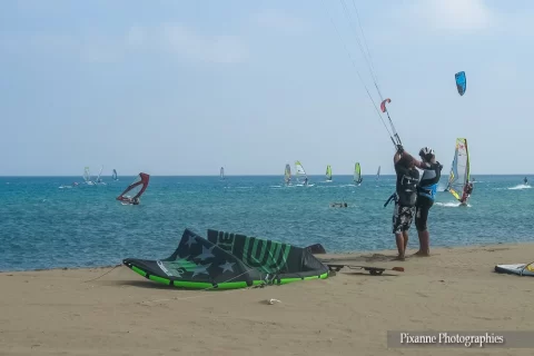 Europe, Grèce, Dodécanèse, Rhodes, Rodos, Plage de Parasonisi, Kitesurf, Souvenirs de Voyages, Pixanne Photographies
