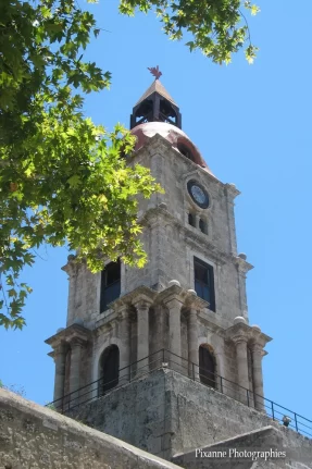 Europe, Grèce, Dodécanèse, Rhodes, Rodos, Tour de l'Horloge, Souvenirs de Voyages, Pixanne Photographies
