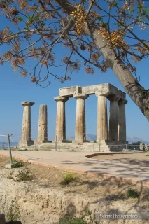 Europe, Grèce, Péloponnèse, Ancienne Corinthe, Temple d'Apollon, Souvenirs de Voyages, Pixanne Photographies
