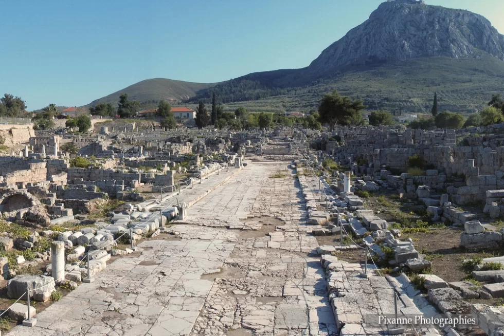 Europe, Grèce, Péloponnèse, Ancienne Corinthe, Route de Lechaion, Souvenirs de Voyages, Pixanne Photographies