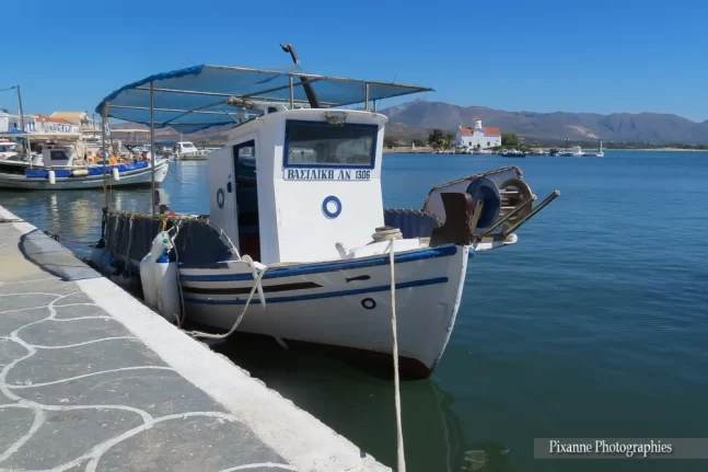 Europe, Grèce, Péloponnèse, Elafonisos, Port, Caique, Souvenirs de Voyages, Pixanne Photographies