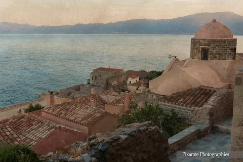 Europe, Grèce, Péloponnèse, Monemvasia, Souvenirs de Voyages, Pixanne Photographies