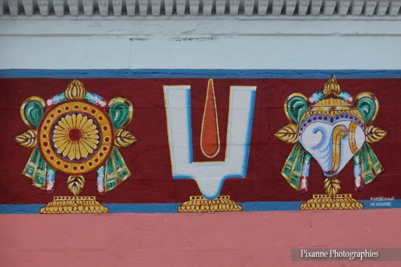 asie, inde, inde du sud, kanchipuram, varadharaja perumal temple, fresque, vishnou, souvenirs de voyages, pixanne photographies