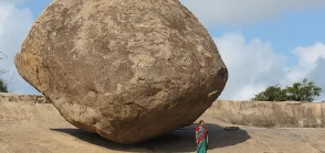asie, inde, inde du sud, mahabalipuram, krishna s butter ball, souvenirs de voyages, pixanne photographies