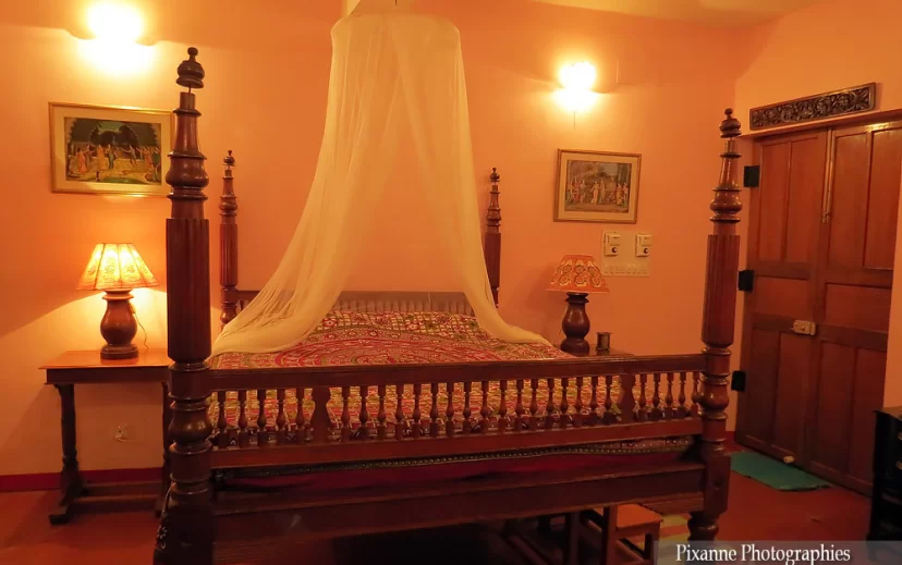 asie, inde, inde du sud, pondichery, ancienne maison coloniale, hotel, souvenirs de voyages, pixanne photographies