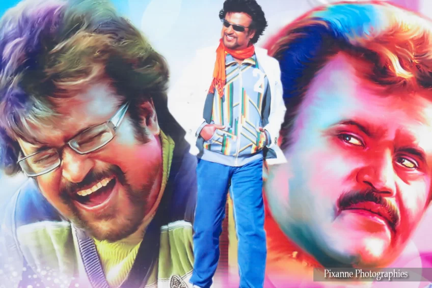 asie, inde, inde du sud, tamil nadu, acteur, producteur, affiche, rajnikanth, souvenirs de voyages, pixanne photographies