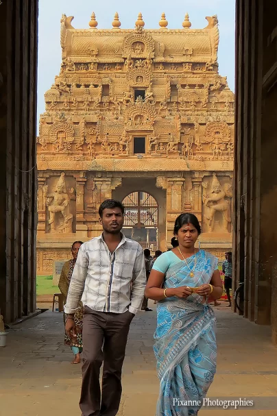 asie, inde, inde du sud, thanjavur, tanjore, brihadishvara temple, gopuram