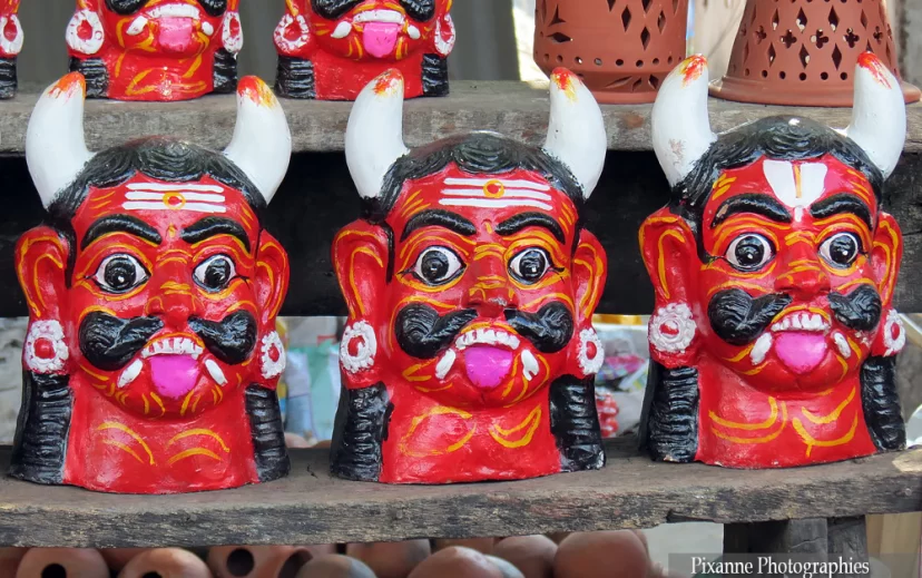 asie, inde, inde du sud, veerampattinam, poteries, drishti bommai, demons protecteurs, souvenirs de voyages, pixanne photographies