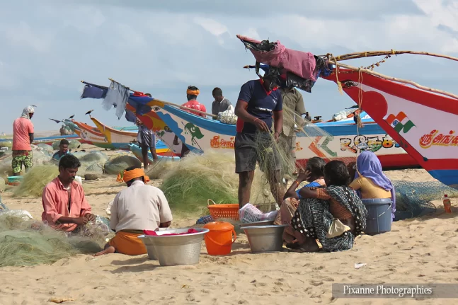 asie, inde, inde du sud, veerampattinam, pecheurs, souvenirs de voyages, pixanne photographies