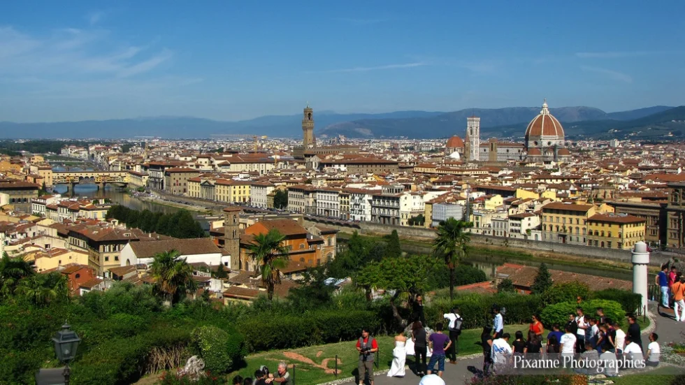 Europe, Italie, Florence, Point de vue, Piazzale Michelangelo, Souvenirs de Voyages, Pixanne Photographies