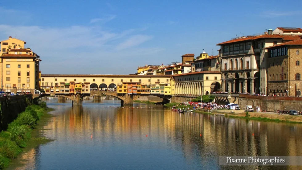 Europe, Italie, Florence, Ponte Vecchio, Arno, Souvenirs de Voyages, Pixanne Photographies