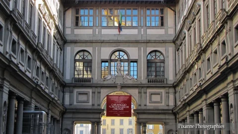Europe, Italie, Florence, Uffizi, Passage de la Galerie des Offices, Souvenirs de Voyages, Pixanne Photographies
