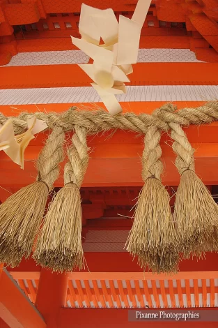 Asie, Japon, Kyoto, Heian Shrine, Shimenawa, Corde sacrée, Souvenirs de Voyages, Pixanne Photographies