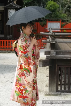 Asie, Japon, Kyoto, Shimogamo Shrine, Kimono, Souvenirs de Voyages, Pixanne Photographies