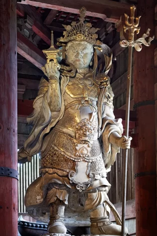 Asie, Japon, Nara, Todai Ji, Shitenno, Tamonten, Bishamonten, Rois célestes, Gardien du Nord, Souvenirs de Voyages, Pixanne Photographies