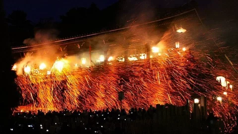 Asie, Japon, Nara, Nigatsudo, Omizutori