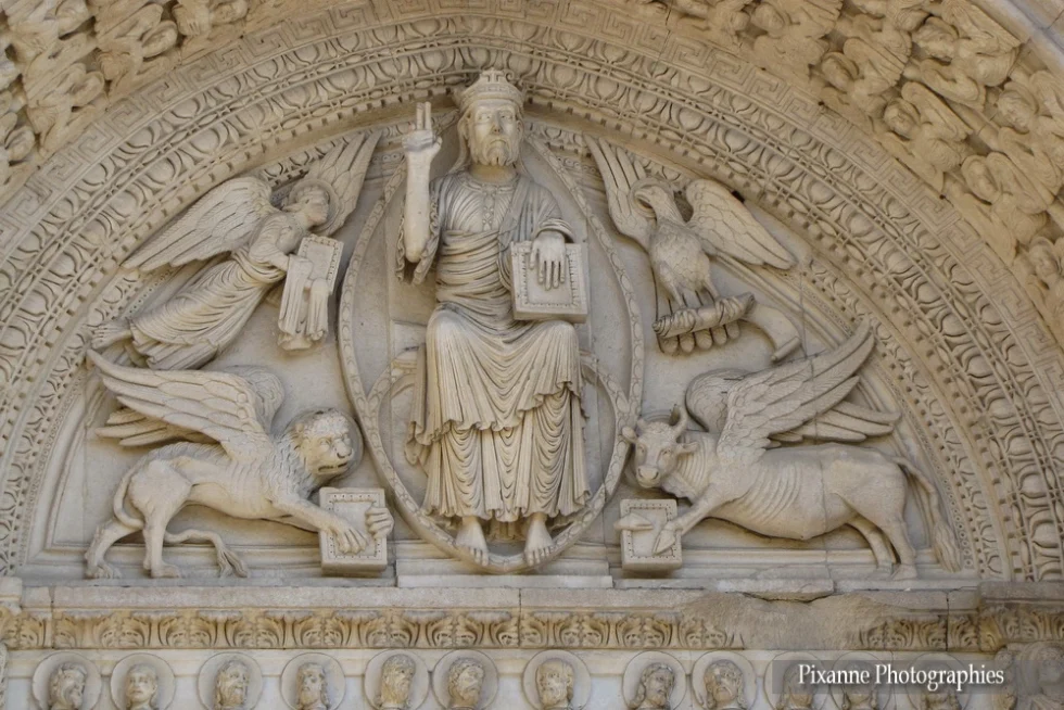 Europe, France, PACA, Bouches du Rhone, Arles, Cathédrale Saint Trophime, Tympan, Souvenirs de Voyages, Pixanne Photographies