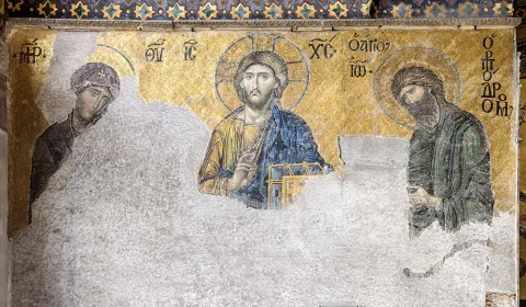 Asie, Europe, Turquie, Istanbul, Sainte Sophie, Ayasofia, Mosaiques, Mosaïque de la Déisis