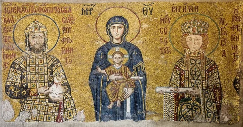 Asie, Europe, Turquie, Istanbul, Sainte Sophie, Ayasofia, Mosaiques, Mosaïque des comnène,