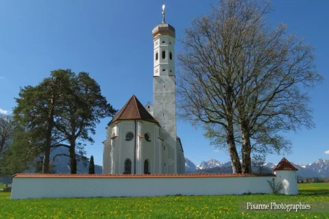 Europe, Allemagne, Bavière, Schwangau, Eglise Saint Coloman, Colman, Souvenirs de Voyages, Pixanne Photographies