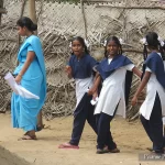 Inde, Tamil Nadu, Veerampattinam, Ecolières, Pixanne Photographies