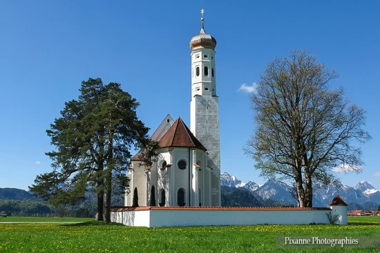 Europe, Allemagne, Bavière, Schwangau, Eglise Saint Coloman, Pixanne Photographies